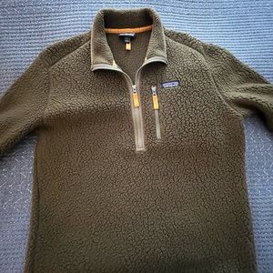 Men’s Patagonia Olive-Green Quarter Zip-Up